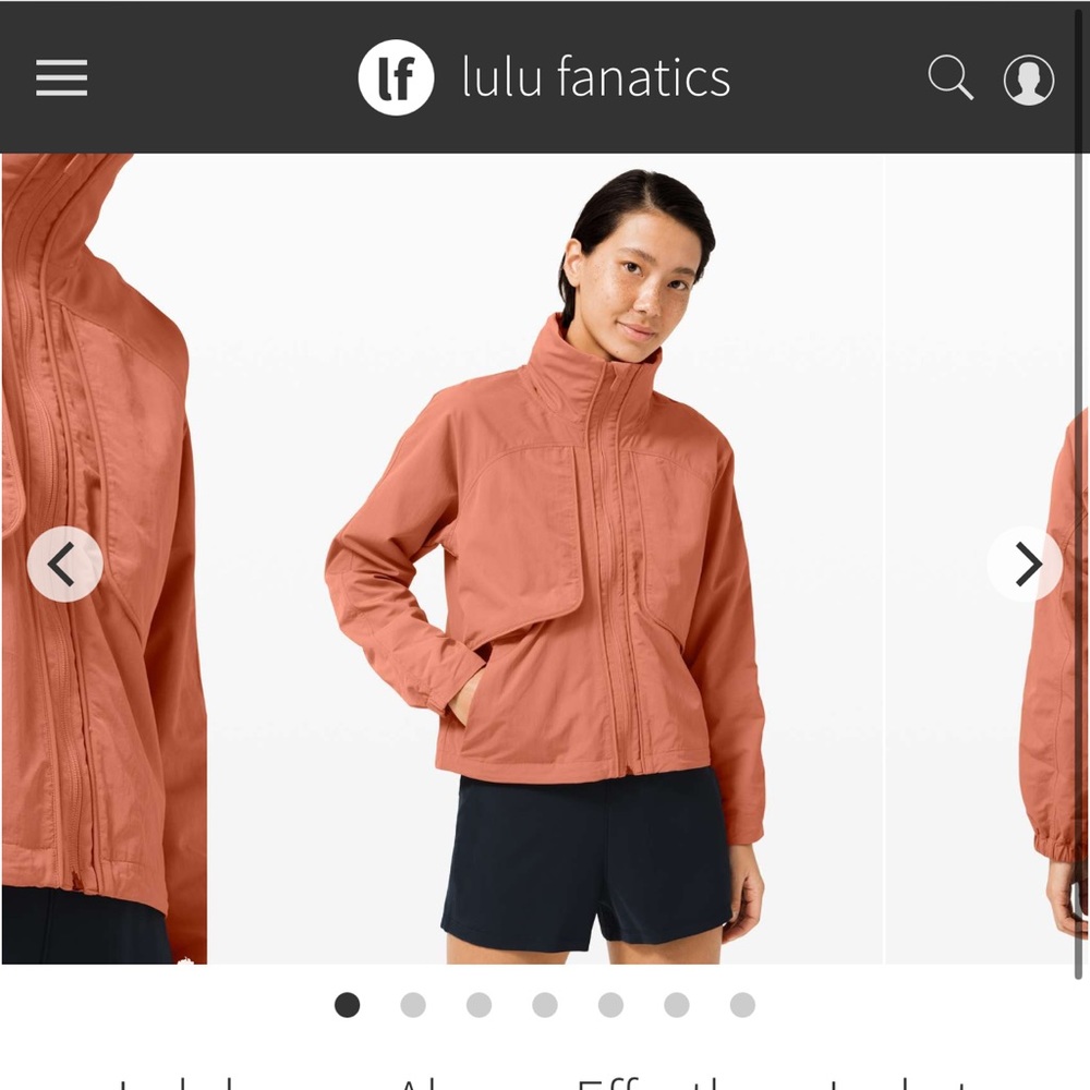 Lululemon Always Effortless Jacket In Rustic Coral Size 4